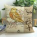 Bird Vintage Cotton Throw Pillow Case Sofa Waist Cushion Cover Home Decor 18"   302663645183